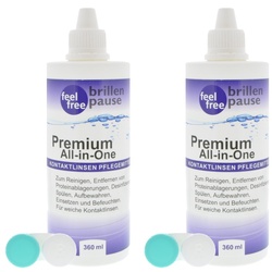 feel free Premium 2x 360ml All-In-One Kontaktlinsen Pflegemittel 2B