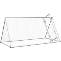 vidaXL Hühnerstall 200 x 105 x 91 cm silbern