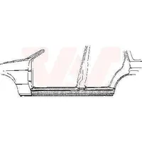 Van Wezel Einstiegblech rechts (Beifahrerseite) Opel: 3734104