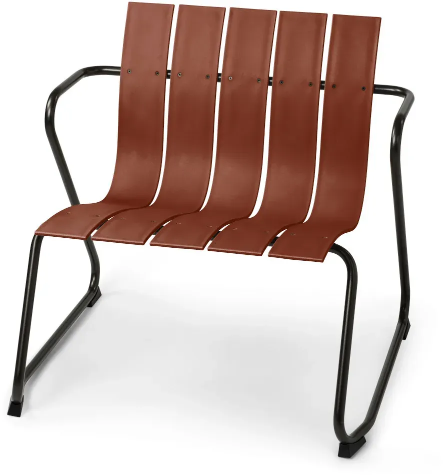 Mater Ocean Lounge Chair, burnt red