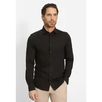 Olymp Level Five body fit, Hemd 24 / Seven extra Langer Arm", Jersey Stretch schwarz 40