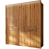 Home Affaire Kleiderschrank »Ambroise, aus Wildeiche, inkl. Passepartout«, Massivholz-Kleiderschrank, im 50 cm Raster planbar