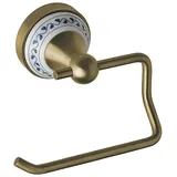 Brillantbad BERA Papierrollenhalter ohne Deckel Messing Keramik Bronze 136x102x93 mm für Bad & WC >> zum Bohren