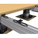 HSI Terra Deckclip mit Klemmplatte für Terrassendielen 2-12 mm inkl. Schrauben Polypropylen schwarz
