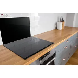 ALLboards Herdabdeckplatte Schneidebrett Glas 1-tlg. 52 x 60 cm Schwarz