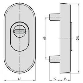 BASI Schutzrosette mit Zylinderabdeckung Weiß