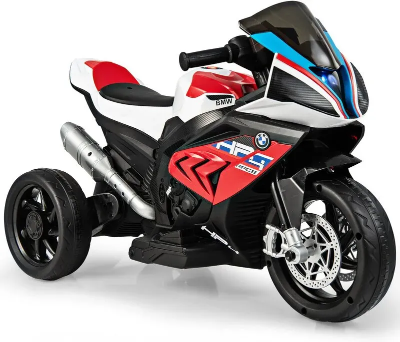 6V Elektro-Motorrad mit Musik und Frontscheinwerfer, Dreirad-Motorrad, Maße 82,5 × 42 × 54 cm, Rot
