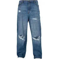 URBAN CLASSICS Distressed 90‘s Jeans Deep Blue Destroyed Washed 36