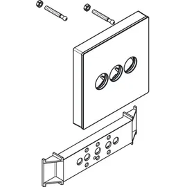 Hansgrohe Rosette für Ventil Unterputz für 3 Verbraucher 15736400 92624400