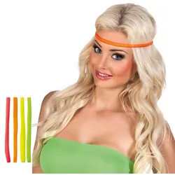 Neon Hippie-Stirnbänder Set 4-teilig - OS