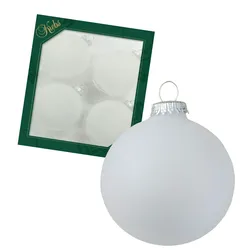 Krebs Glas Lauscha Frost (Silbersplint) 8cm Glaskugeln uni