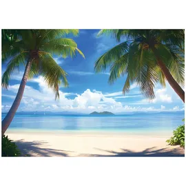WallArena Fototapete Strand Meer 200x140 cm,