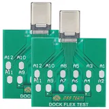 2-teiliger 5-pin-usb-testanschluss Zum Laden Und Zur Stromversorgung, Kompatibel Mit Android- Und Typ-c-telefonen, Einfache Reparatur