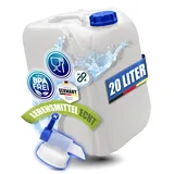 Kosmetex 20L Wasserkanister mit Auslaufhahn, Kanister BPA frei & lebensmittelecht | Mit blauen Wasserhahn für Trinkwasser im Camping, Garten, Haushalt & Outdoor, Gewerbe