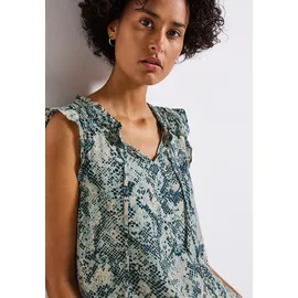 STREET ONE Blusentop mit Snake Print Blau 36