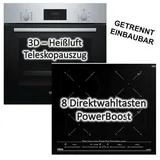 Bosch HERDSET INDUKTION Backofen Teleskopauszug mit TEKA Induktionskochfeld autark, 60 cm neu