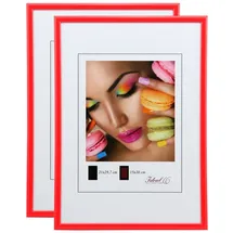 Ideal Trend New Lifestyle Set Bilderrahmen Wanddeko Collage Poster Rahmen 2er 3er 5er Pack: Farbe: 2er Pack Rot | Format: 21x29,7 DIN A4