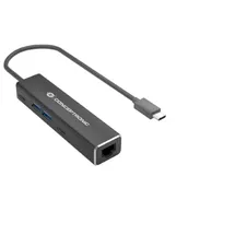Conceptronic ABBY14B 2,5G Ethernet USB 3.2 Gen 1 Adapter mit USB-Hub, 2,5GbE, USB-A x 2, USB-C x 2