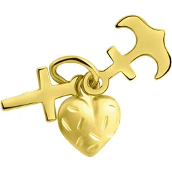 Fascination by Ellen K. Anhänger 375/- Gelbgold Glaube,Liebe,Hoffnung