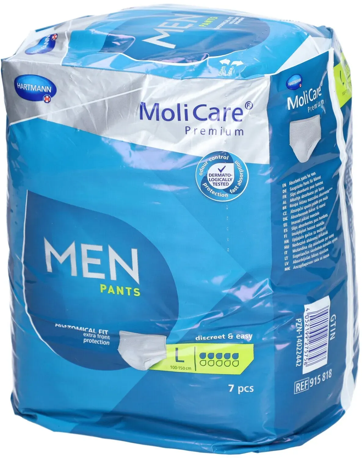 MoliCare Premium MEN Pants 5 Tropfen Gr. L, die Pants wurden speziell für Männer entwickelt und sind einfach in der Handhabung