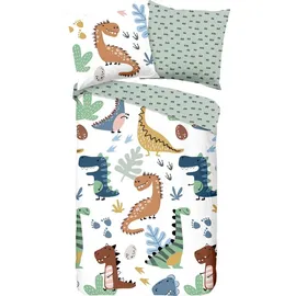 Muller Textiles Bettwäsche Dino 135 x 200 cm Renforce Bunt