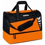 Erima Unisex Six Wings Sporttasche mit Bodenfach, orange/schwarz, L