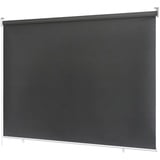 Ventanara® Außenrollo 100% Blickdicht Rollo Senkrechtmarkise Balkonrollo Sichtschutz Rollo Beschattung (240 x 230 cm, Anthrazit)