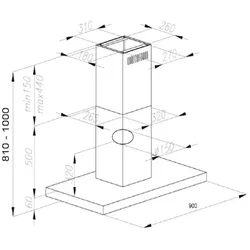 Baumann Vela Isola  Inselhaube 90 cm