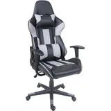 MCW Bürostuhl MCW-F84, Schreibtischstuhl Gamingstuhl Chefsessel Drehstuhl, Kunstleder ~ schwarz/grau