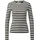QS Geripptes Longsleeve Schwarz/Creme XXL