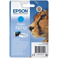 Epson Original T0712 Gepard Druckerpatrone - cyan (C13T07124012)