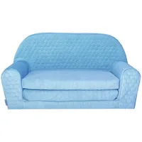 FORTISLINE Kindersitzgruppe Kindersofa "MINI" Kindercouch zum Aufklappen W386 blau