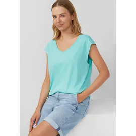 s.Oliver T-Shirt mit weitem Ausschnitt, Cut-out und Schleife - türkis - 44