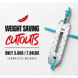 Fantic26 CORE CG1 Stunt-Scooter Park H=81cm Silber Gebürstet / Türkis