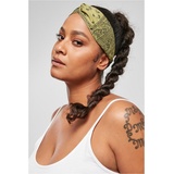 URBAN CLASSICS Bandana Print Headband 2-Pack lilac/olive, one Size