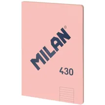 Milan MILAN® Notizbuch geleimt, liniert, 48 Blatt A4, Serie 1918, rosa