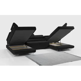 MKS Wohnlandschaft Velvet 2-Sitzer Schwarz