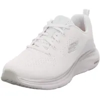 SKECHERS Vapor Foam Midnight Glimmer White Mesh / Silver Trim 41