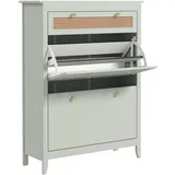 Homcom Schuhschrank 88 x 120 x 30 cm mit Schublade grün