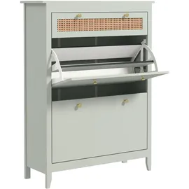 Homcom Schuhschrank 88 x 120 x 30 cm mit Schublade grün