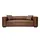 miliboo Schlafcouch Leder 3-Sitzer Braun