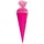 ROTH Schultüte Basteltüte pink 35 cm - rund Tüllverschluss