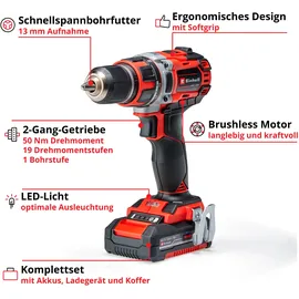 Einhell TE-CD 18/50 Li BL inkl. 2 x 2 Ah