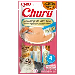 INABA CAT CHURU Lachs mit Jakobsmuschel 4x14g
