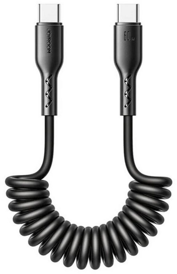 JOYROOM Schnellladekabel für Auto Typ-C auf Typ-C 60W 1,5m Schwarz Smartphone-Kabel, (1.5 cm) schwarz