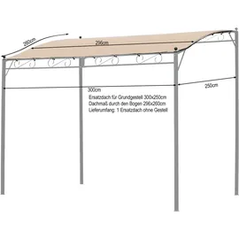 Quick Star Ersatzdach 250 x 300 cm Beige