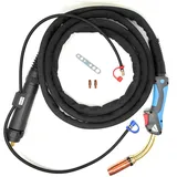 ELCAN 501D Schweißbrenner inklusive 4m Schlauchpaket, Profi-Schweißzubehör für MIG MAG Schutzgas Schweißgeräte mit Eurozentralanschluss, wassergekühlt (501D-Brenner)