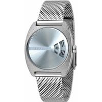 Esprit Disc Blue Silver Mesh Uhr Damenuhr Edelstahl Silber ES1L036M0045