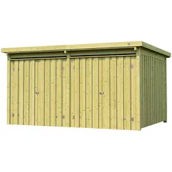 Gerätehaus WEKA "Lagerhaus 607 Variante 3, kdi, 20 mm", braun (kesseldruckimprägniert), Gerätehäuser