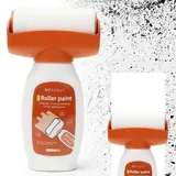 MIUUIPI Wandfarbe Ausbessern Weiß, 2 in 1 Wandreparatur RollbüRste, 500g Wandfarbe Roller mit Wandreparaturpast, Wand Ausbessern Roller für Wandkratzer Graffiti Flecken Risse Beschädigte